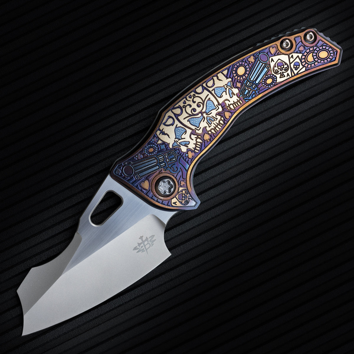 Borka Blades x Bond Knives Shylock - Gambler (Blasted Bevels / Hand Satin Flats)