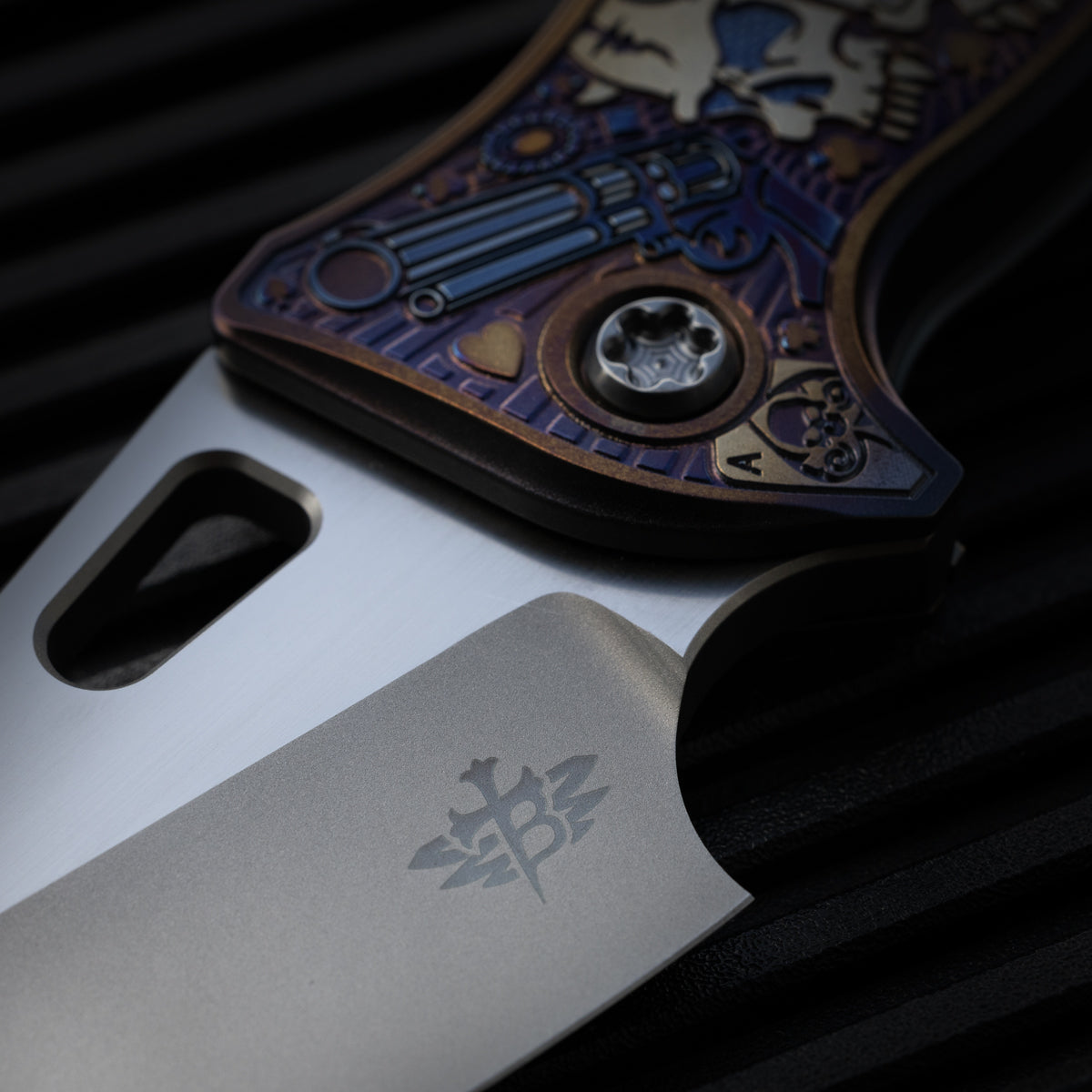 Borka Blades x Bond Knives Shylock - Gambler (Blasted Bevels / Hand Satin Flats)