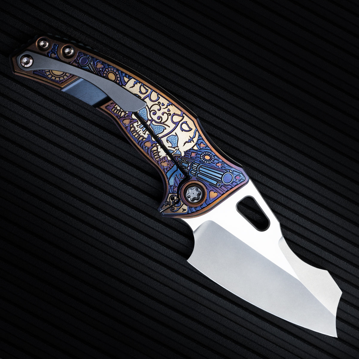 Borka Blades x Bond Knives Shylock - Gambler (Blasted Bevels / Hand Satin Flats)